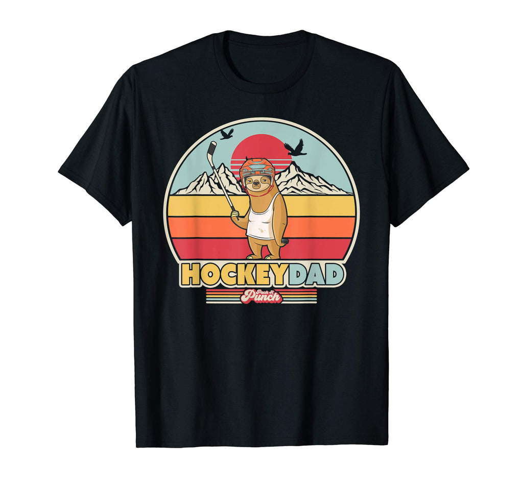 Ice Hockey Sloth Hockey Dad T-Shirt - Fun Novelty Design Men Women - T-Shirt, Sweatshirt, Hoodie