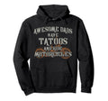 Dad Hoodies Tattoo Motorcycle Fathers Hoodie - Unique Graphic for Adults - T-Shirt, Sweatshirt, Hoodie