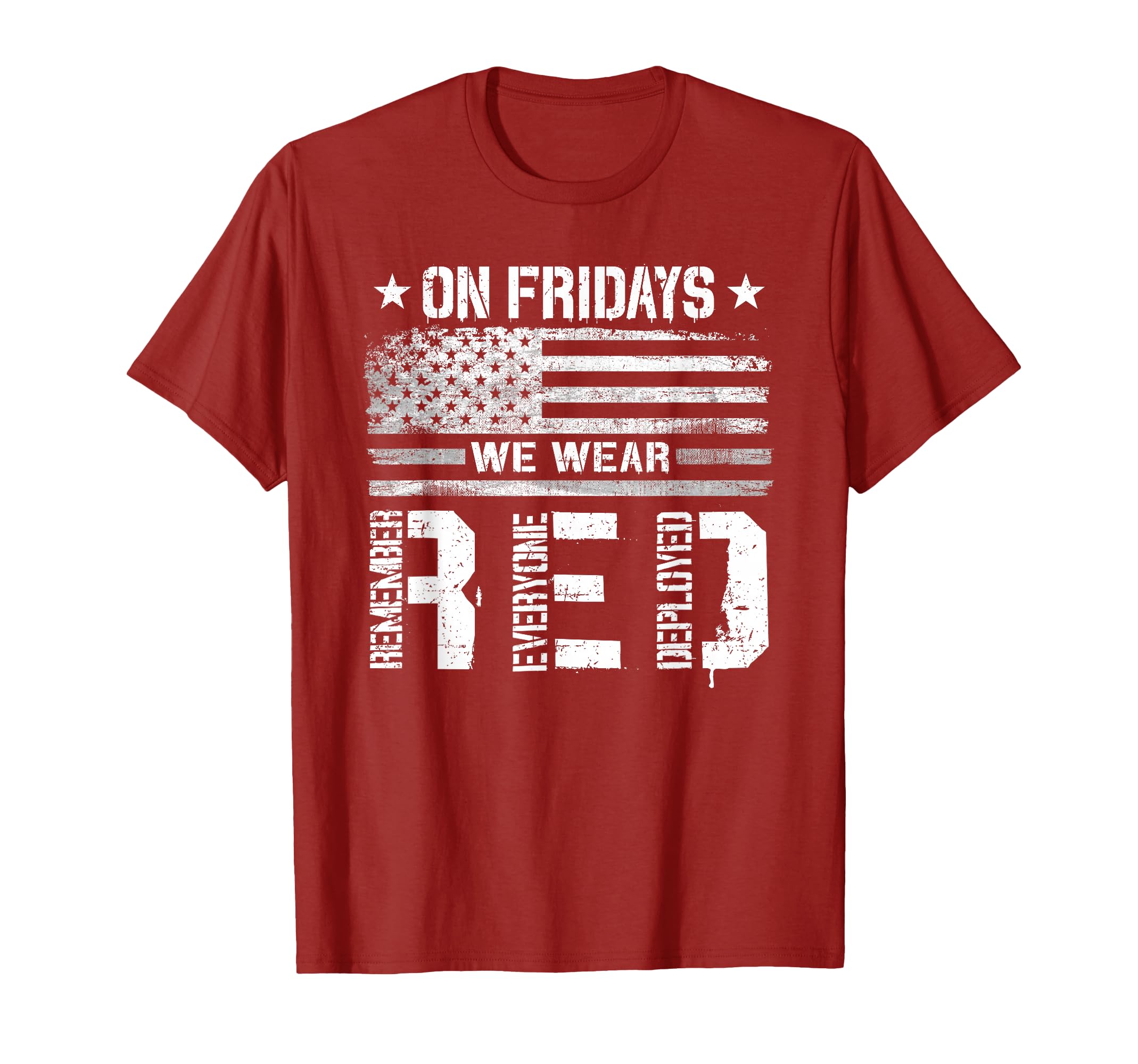 Friday We Wear Red American Flag T-Shirt - Streetwear Style Men Women - T-Shirt, Sweatshirt, Hoodie