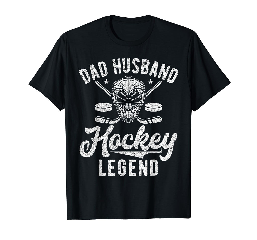 Dad Husband Hockey Legend Hockey Dad T-Shirt - Aesthetic Graphic for Adults - T-Shirt, Sweatshirt, Hoodie
