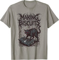 Death Metal Cat Making Biscuits Funny Heavy - Adult & Kids T-Shirts, Sweatshirts & Hoodies apparel design preview 1