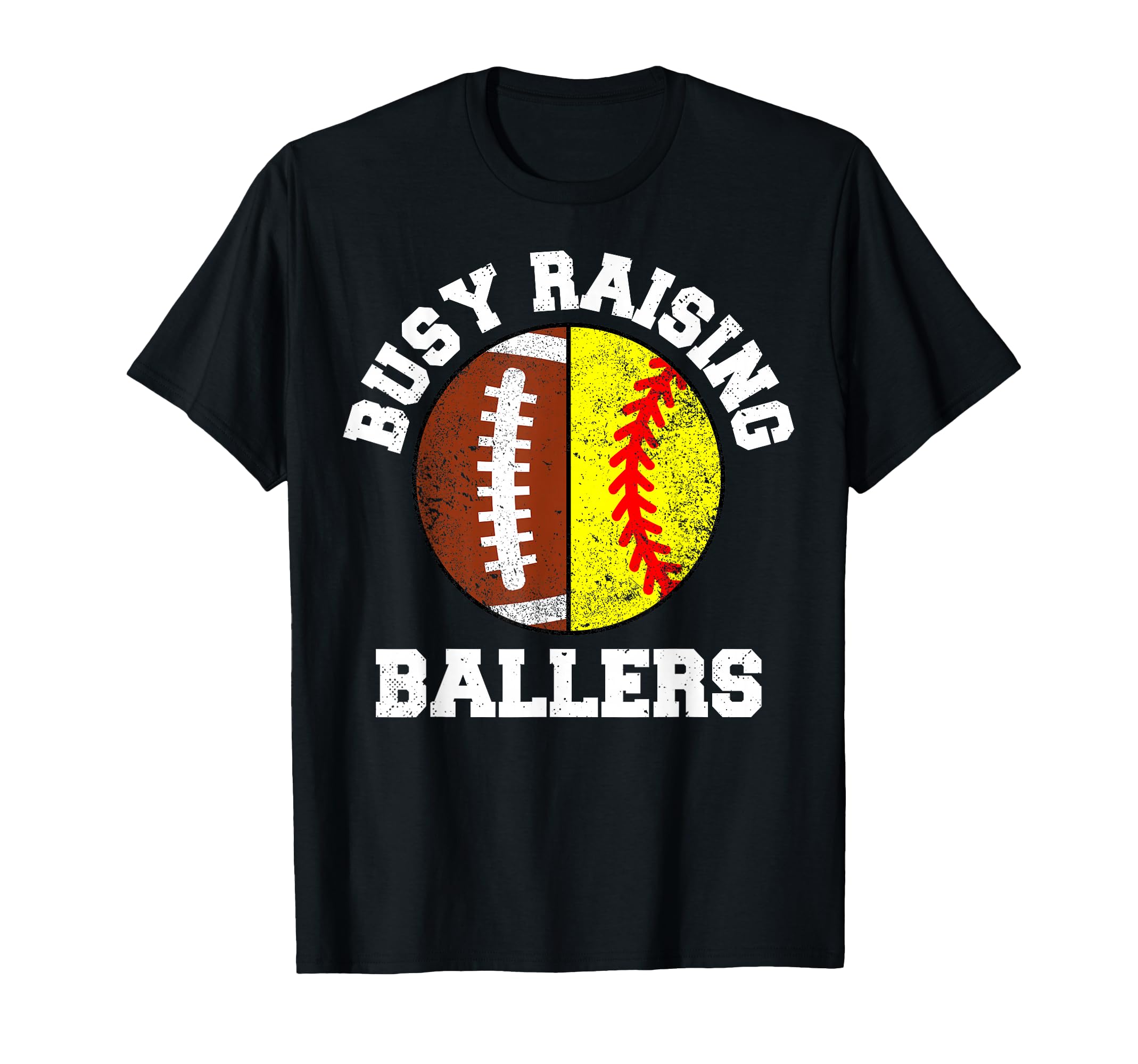 Busy Raising Ballers Funny Football T-Shirt - Aesthetic Graphic Unisex - T-Shirt, Sweatshirt, Hoodie