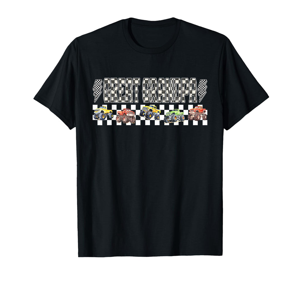 Great Grandpa Monster Truck Family Crew T-Shirt - Graphic Print Unisex - T-Shirt, Sweatshirt, Hoodie