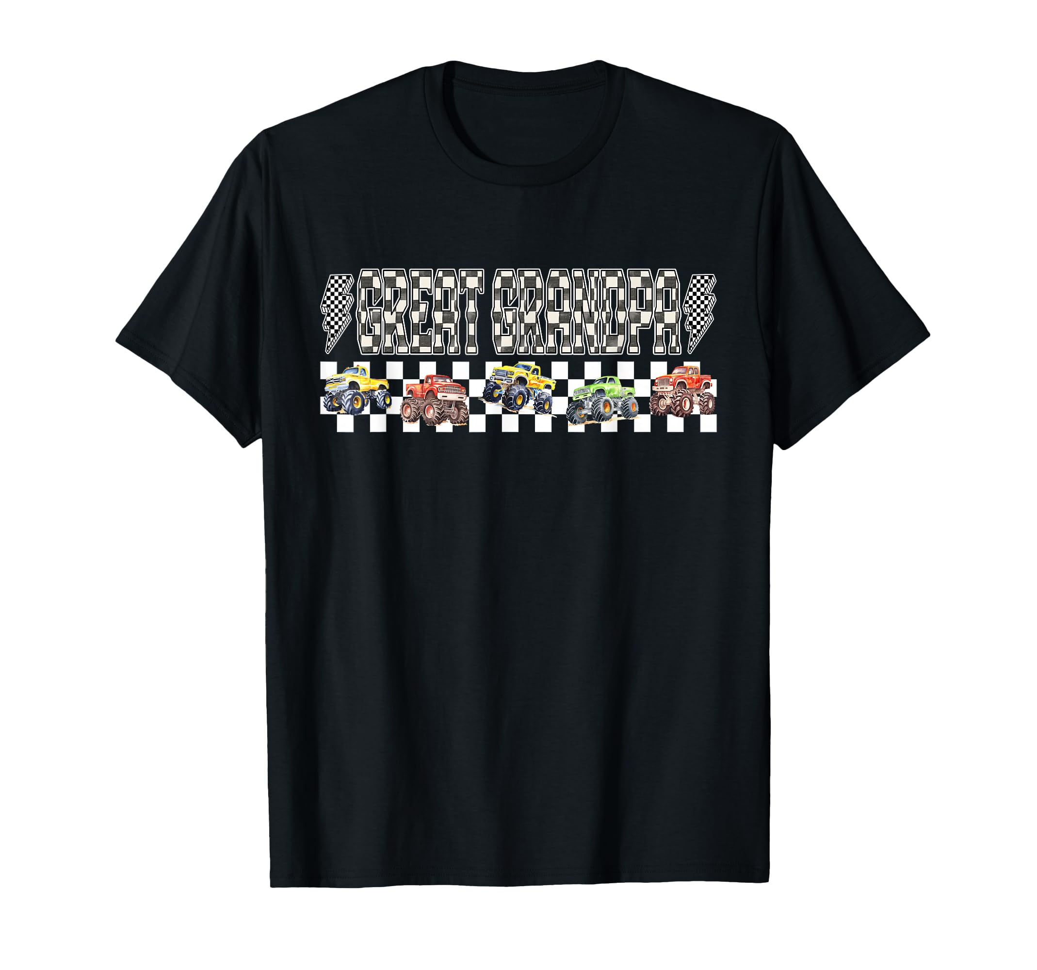 Great Grandpa Monster Truck Family Crew T-Shirt - Graphic Print Unisex - T-Shirt, Sweatshirt, Hoodie