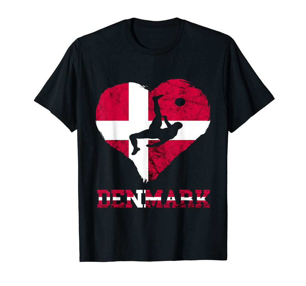 Danish Soccer Team Heart Denmark T-Shirt - Graphic Print Men Women - T-Shirt, Sweatshirt, Hoodie