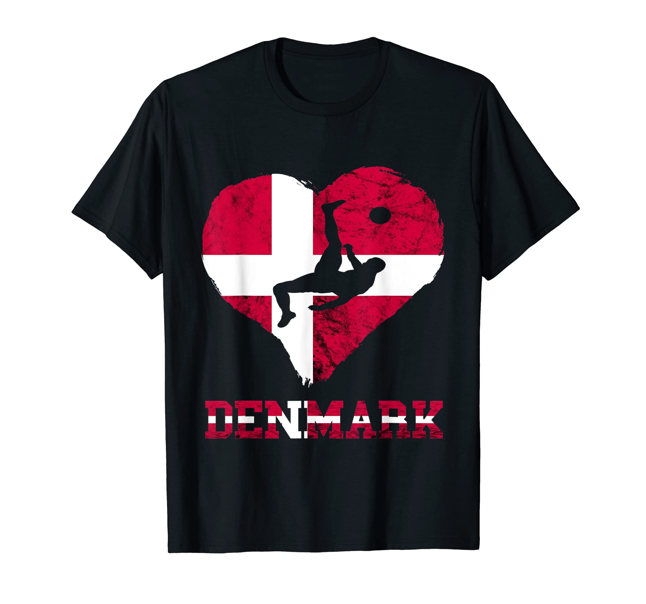 Danish Soccer Team Heart Denmark T-Shirt - Graphic Print Men Women - T-Shirt, Sweatshirt, Hoodie
