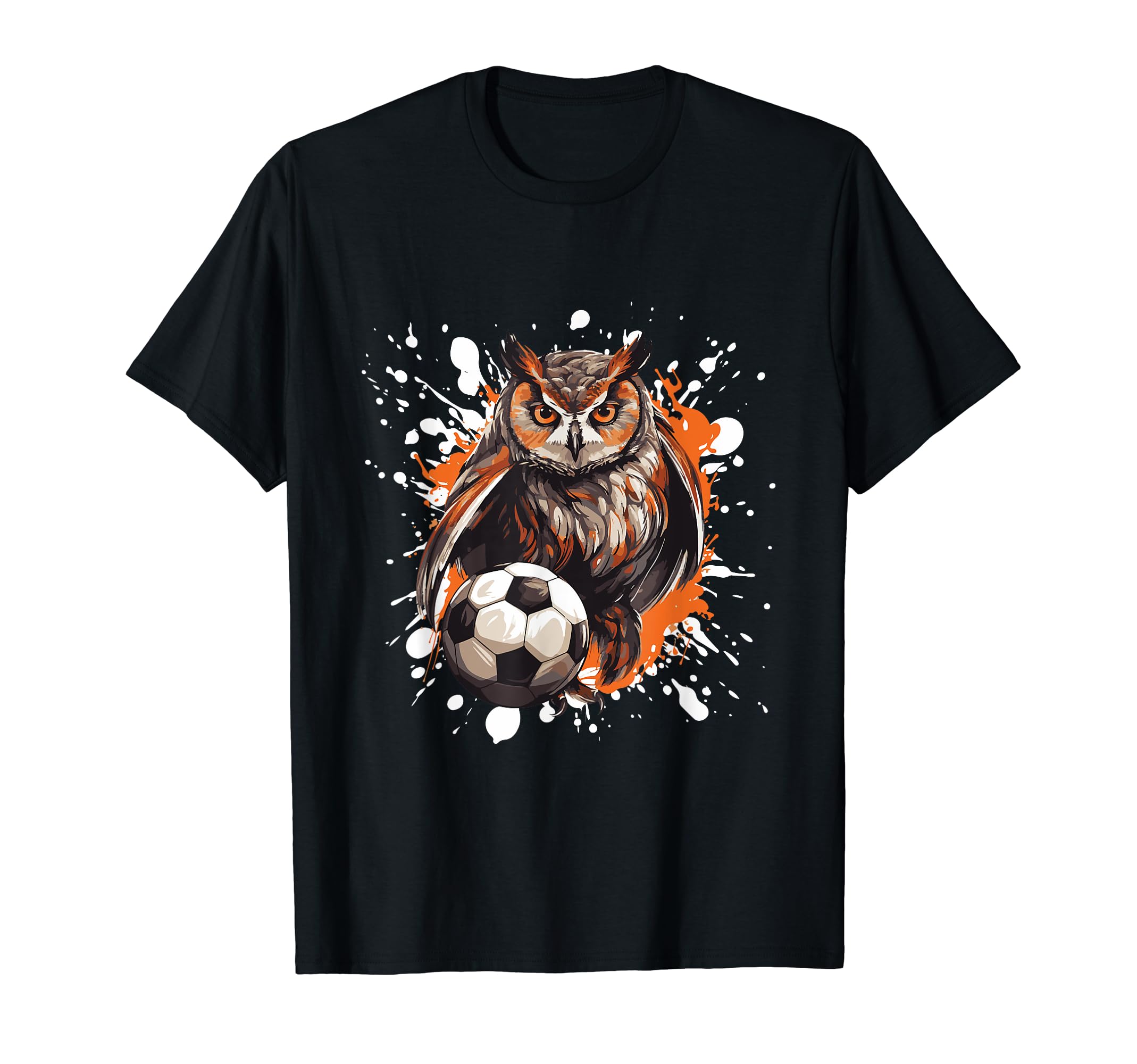 Owl Playing Soccer Funny Animal T-Shirt - Graphic Print Men Women - T-Shirt, Sweatshirt, Hoodie