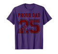 Proud Dad 25 Senior Maroon Class 2025 T-Shirt - Custom Art Print Unisex - T-Shirt, Sweatshirt, Hoodie