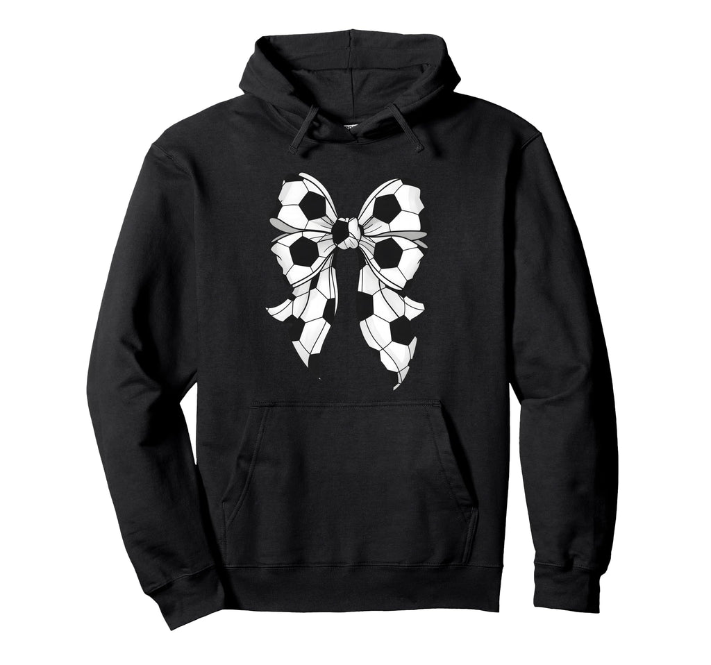 Soccer Coquette Bow Soccer Mama Mom Hoodie - Custom Art Print Unisex - T-Shirt, Sweatshirt, Hoodie
