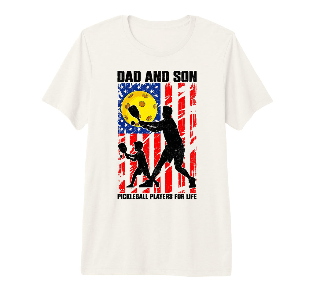 Dad Son Pickleball Players Life Fathers Day T-Shirt - Graphic Print Unisex - T-Shirt, Sweatshirt, Hoodie