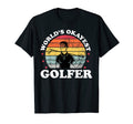 Worlds Okayest Golfer Golf Player Funny T-Shirt - Aesthetic Graphic Unisex - T-Shirt, Sweatshirt, Hoodie