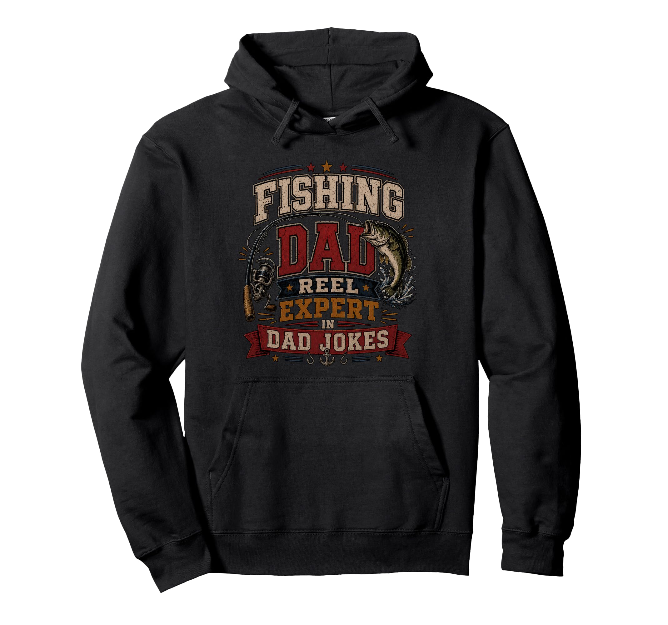 Fishing Dad Reel Expert Funny Hoodie - Aesthetic Graphic for Adults - T-Shirt, Sweatshirt, Hoodie