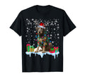 Irish Wolfhound Santa Hat Reindeer T-Shirt - Minimalist Print Men Women - T-Shirt, Sweatshirt, Hoodie