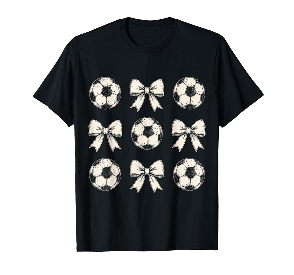 Game Day Soccer Bow Soccer Mom Soccer T-Shirt - Unique Graphic Men Women - T-Shirt, Sweatshirt, Hoodie