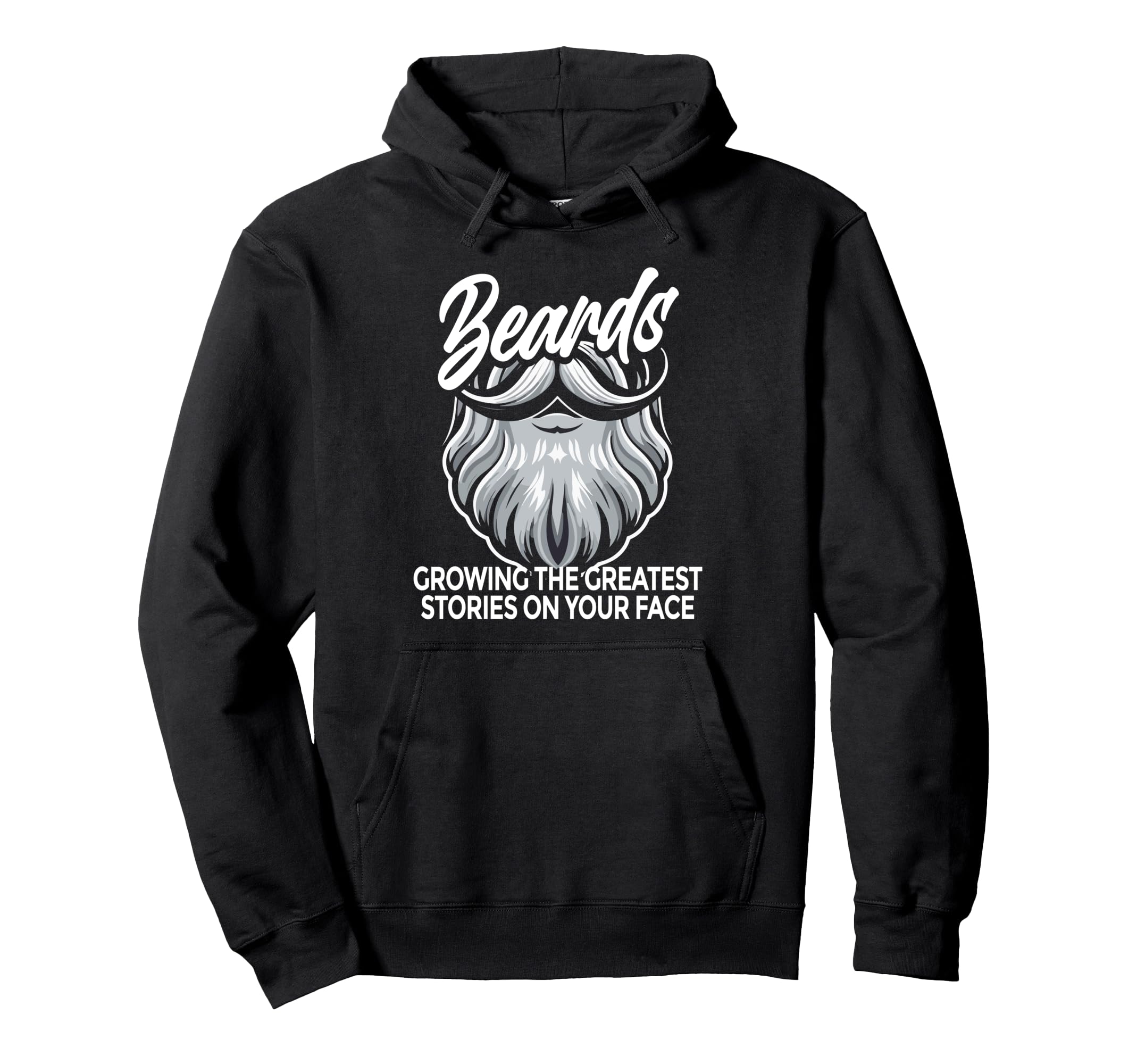 Bearded Facial Hair Fathers Day Dad Hoodie - Aesthetic Graphic for Adults - T-Shirt, Sweatshirt, Hoodie