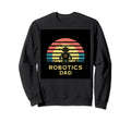 Robotics Dad Robot Rainbow Sunset Fun Sweatshirt - Aesthetic Graphic Unisex - T-Shirt, Sweatshirt, Hoodie