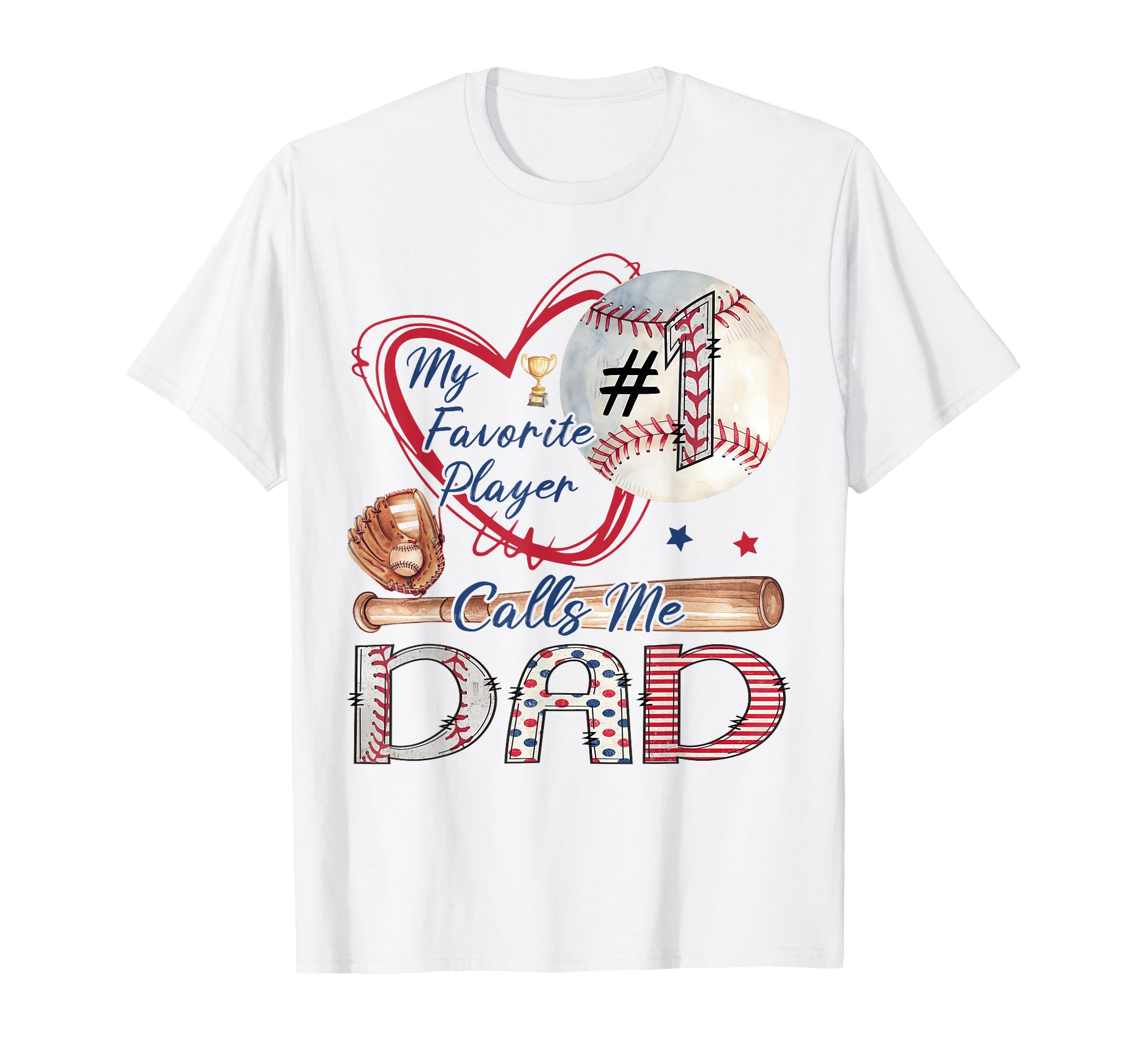 My Favorite Player Calls Me Dad T-Shirt - Minimalist Print Men Women - T-Shirt, Sweatshirt, Hoodie