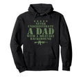 Funny Never Underestimate Dad Military Hoodie - Novelty Apparel for Adults - T-Shirt, Sweatshirt, Hoodie