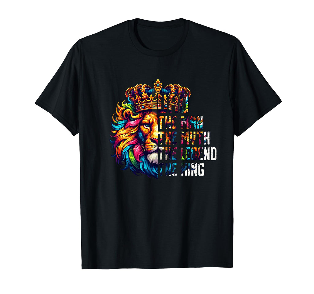 Dad Myth Legend Fathers Day Dad Lion T-Shirt - Unique Graphic Unisex - T-Shirt, Sweatshirt, Hoodie