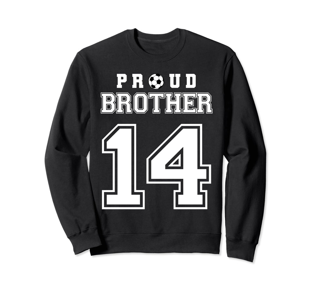 Number 14 Custom Proud Soccer Sweatshirt - Fun Novelty Design for Adults - T-Shirt, Sweatshirt, Hoodie
