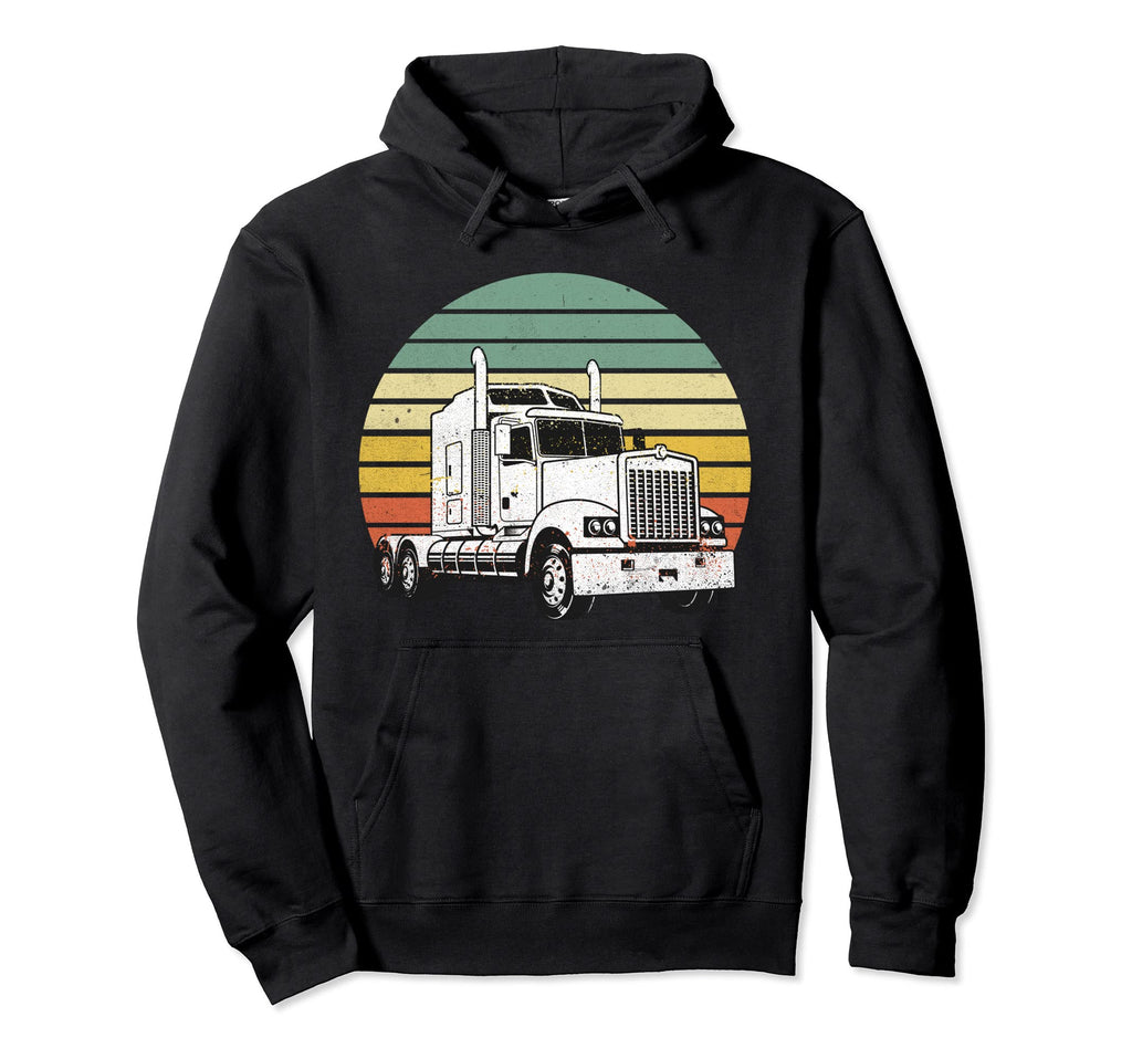 Mens Truck Driver Trucking Semi Hoodie - Fun Novelty Design for Adults - T-Shirt, Sweatshirt, Hoodie