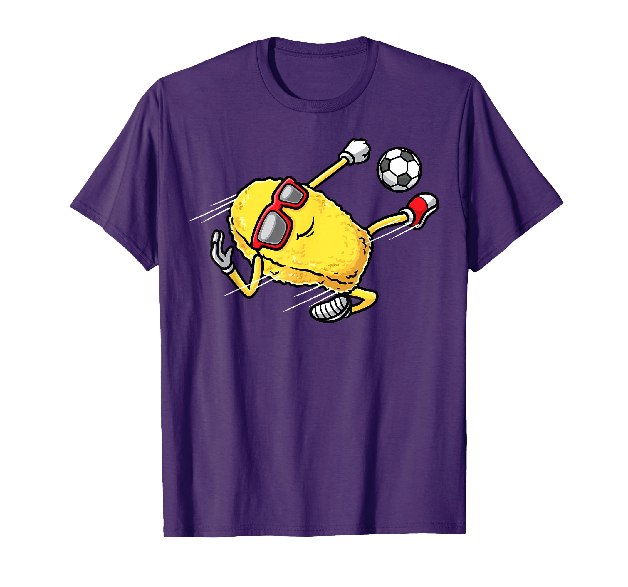 Soccer Player Chicken Nugget T-Shirt - Fun Novelty Design Men Women - T-Shirt, Sweatshirt, Hoodie