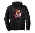 Floral Lion Lion Moms Dads Hoodie - Fun Novelty Design for Adults - T-Shirt, Sweatshirt, Hoodie
