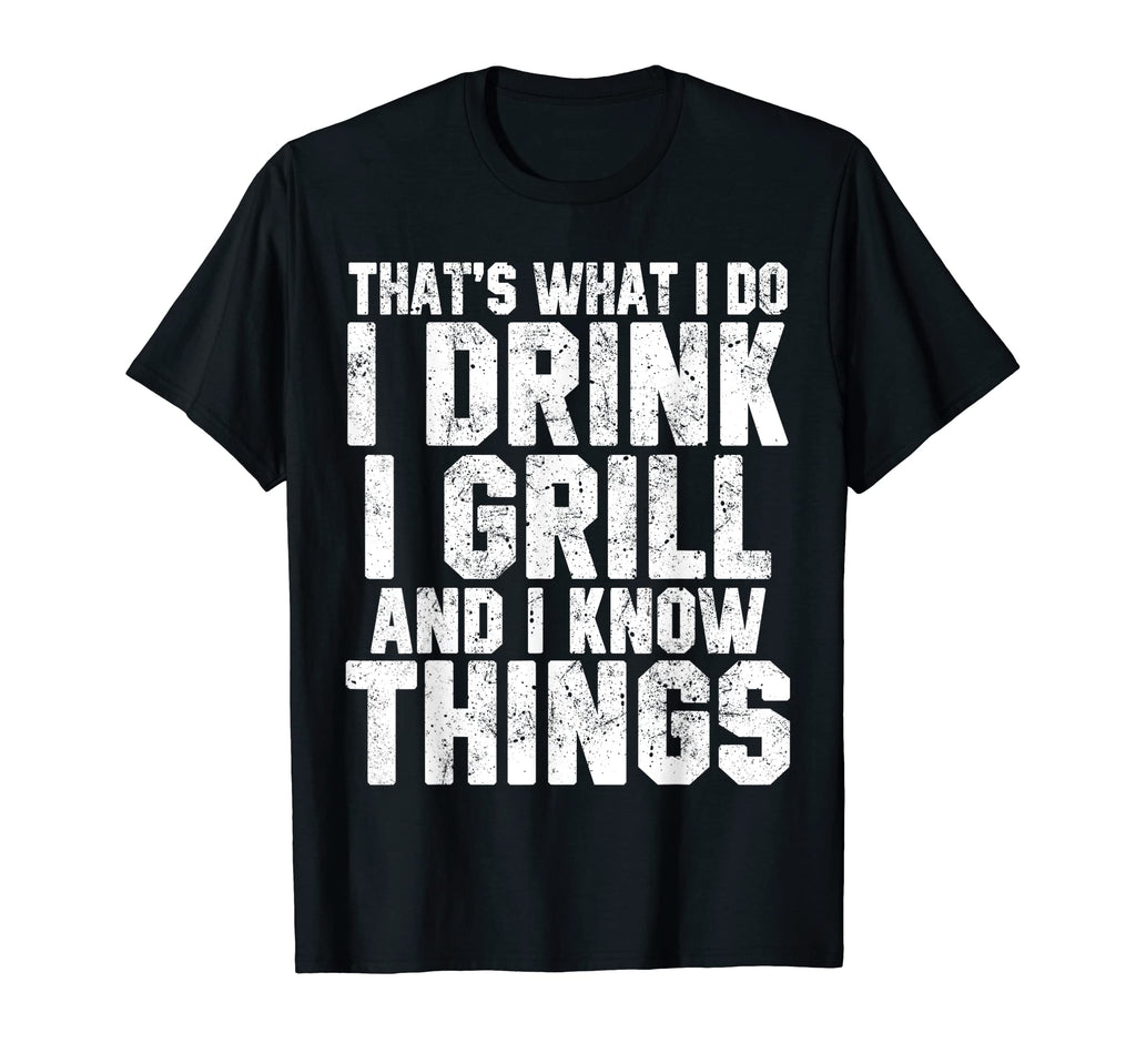 Mens I Drink I Grill Smoked Bbq T-Shirt - Minimalist Print for Adults - T-Shirt, Sweatshirt, Hoodie