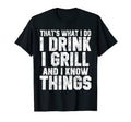 Mens I Drink I Grill Smoked Bbq T-Shirt - Minimalist Print for Adults - T-Shirt, Sweatshirt, Hoodie