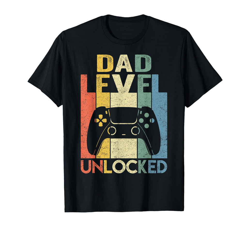 Dad Level Unlocked Gamer Soon To Be Father T-Shirt - Graphic Print Unisex - T-Shirt, Sweatshirt, Hoodie