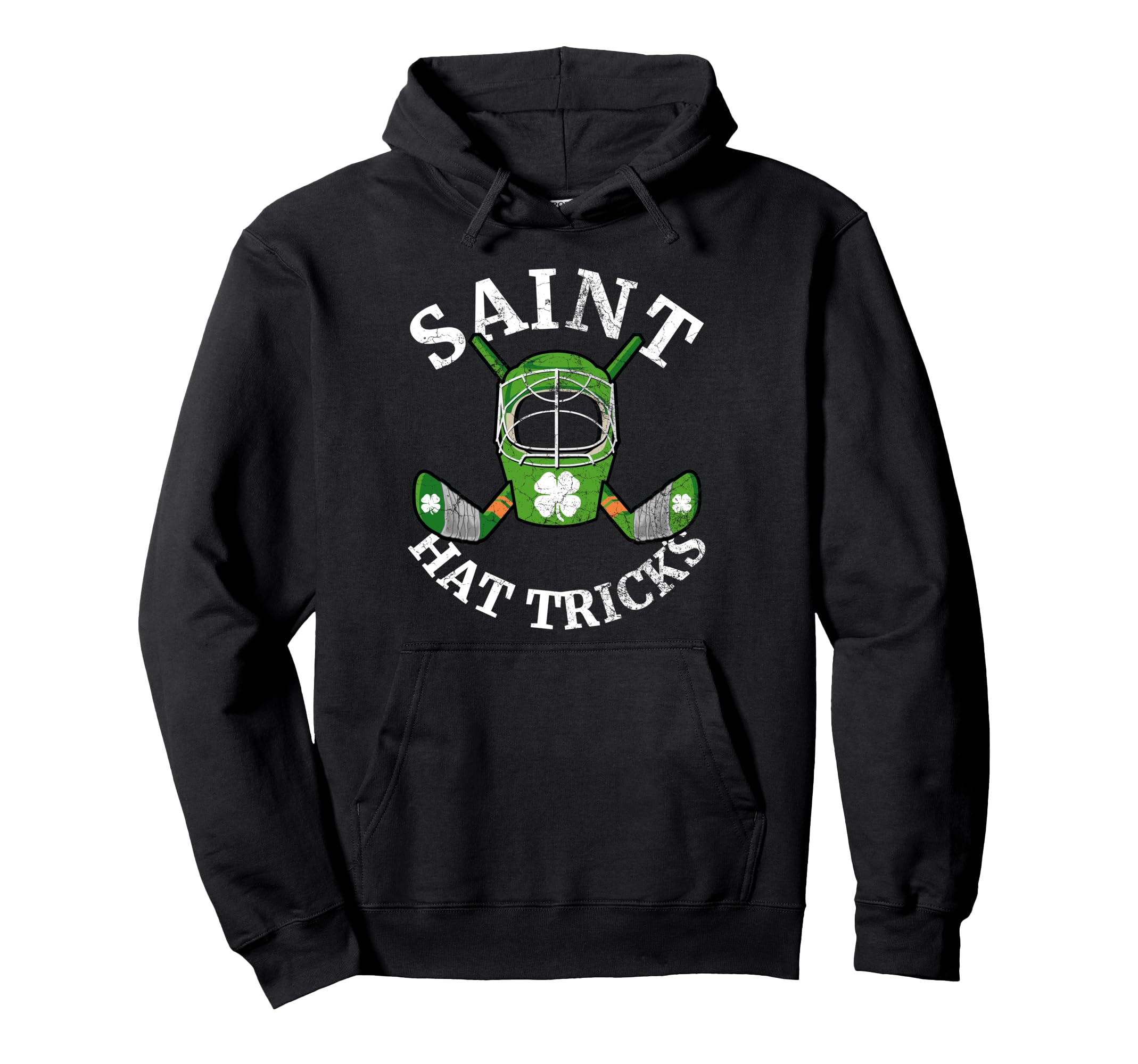 St Patricks Day Saint Hat Tricks Hockey Hoodie - Unique Graphic for Adults - T-Shirt, Sweatshirt, Hoodie
