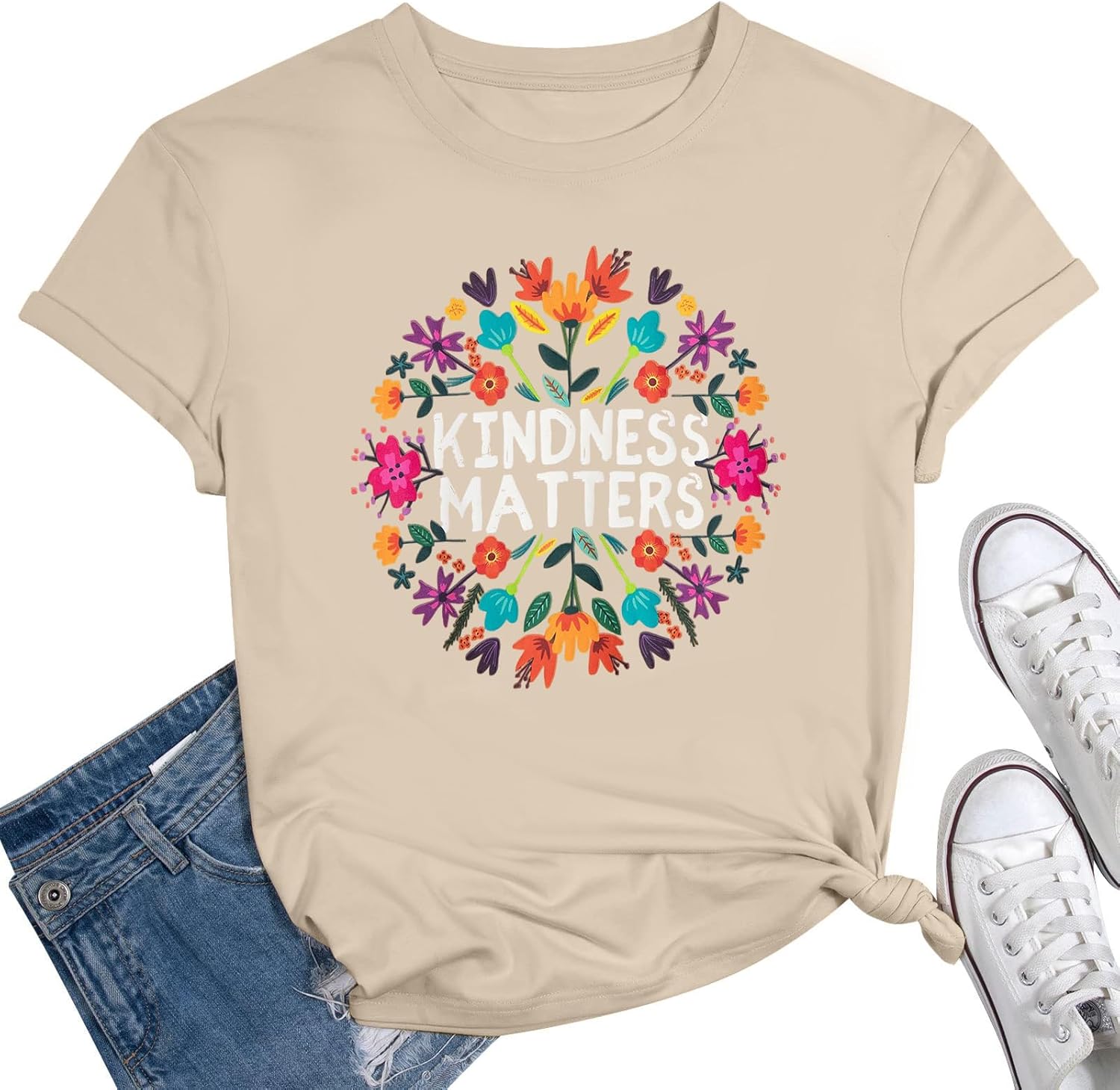 Teacher for Women Be Kind Kindness Mental Health Boho - Adult & Kids T-Shirts, Sweatshirts & Hoodies apparel design preview 1
