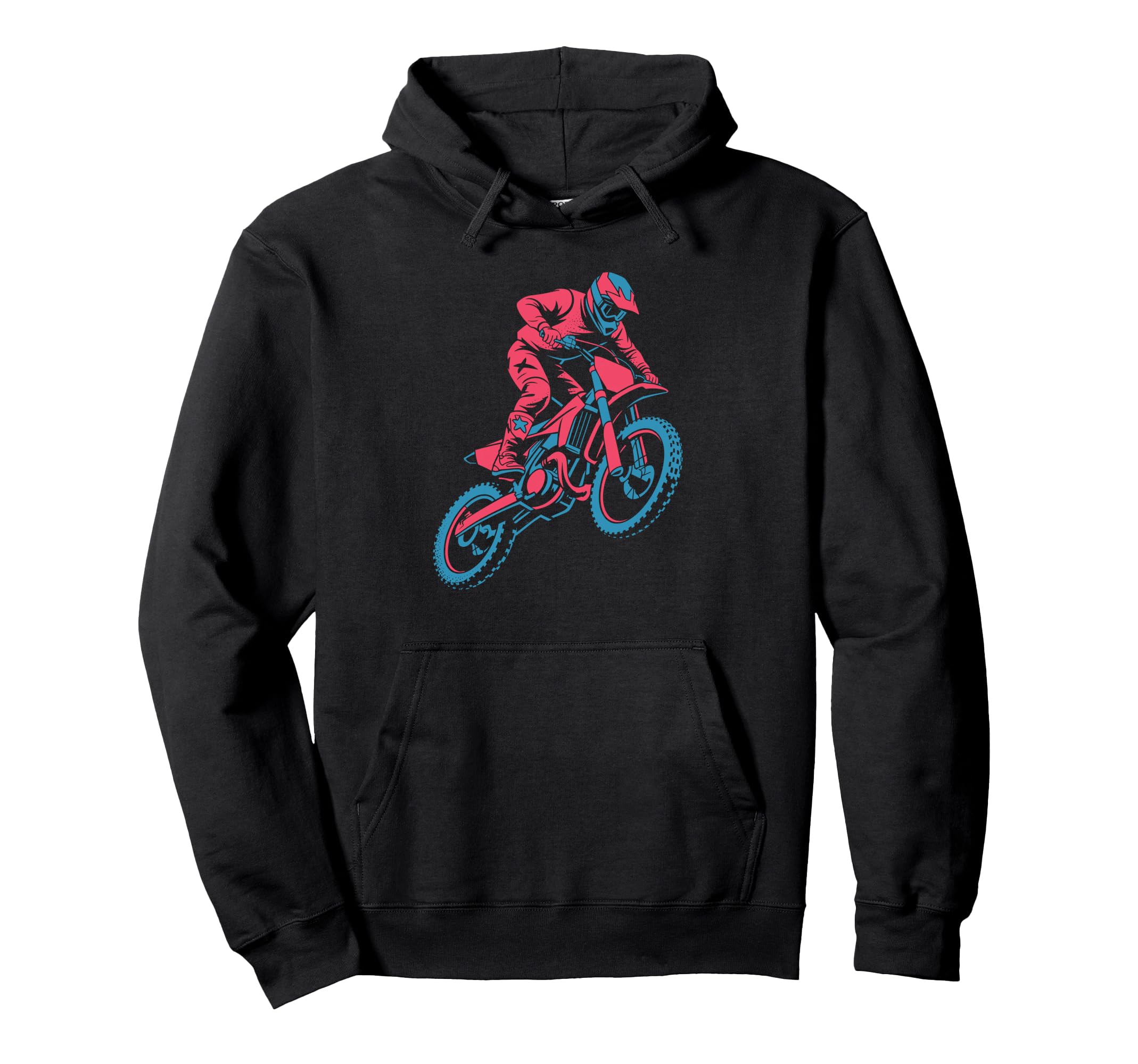 Funny Off Road Motorcycle Rider Loves Hoodie - Novelty Apparel for Adults - T-Shirt, Sweatshirt, Hoodie