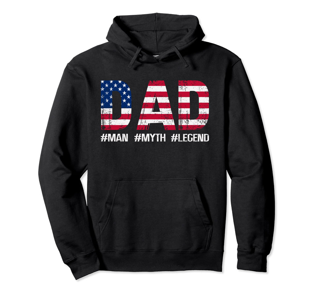 Gift Dad Patriotic Dad Usa Flag Hoodie - Aesthetic Graphic Men Women - T-Shirt, Sweatshirt, Hoodie