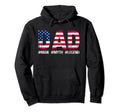 Gift Dad Patriotic Dad Usa Flag Hoodie - Aesthetic Graphic Men Women - T-Shirt, Sweatshirt, Hoodie