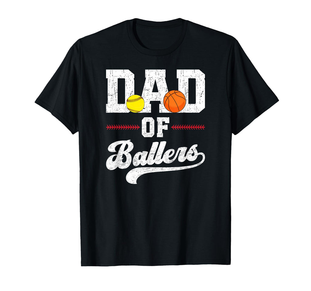 Dad Ballers Basketball Softball T-Shirt - Casual Everyday Wear for Adults - T-Shirt, Sweatshirt, Hoodie