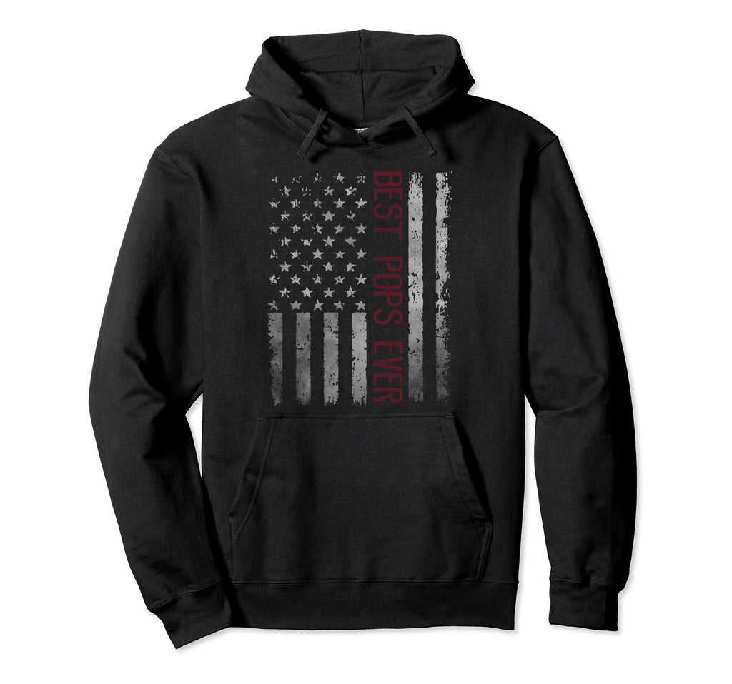 Us Flag Best Pops Ever Fathers Day Hoodie - Custom Art Print for Adults - T-Shirt, Sweatshirt, Hoodie