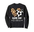 Game Day Vibes Funny Soccer Mom Leopard Sweatshirt - Graphic Print Unisex - T-Shirt, Sweatshirt, Hoodie