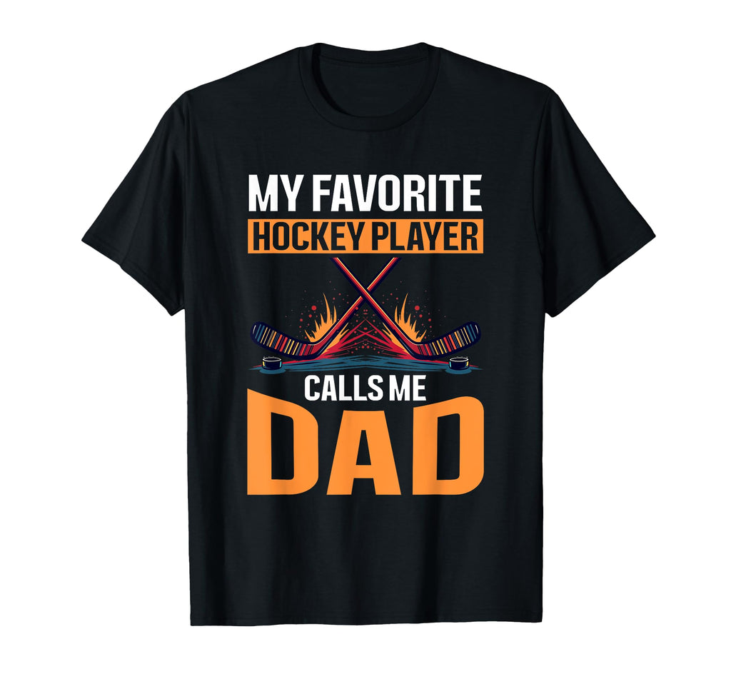 Hockey Dad Gift Hoodie - Unique Graphic Men Women - T-Shirt, Sweatshirt, Hoodie