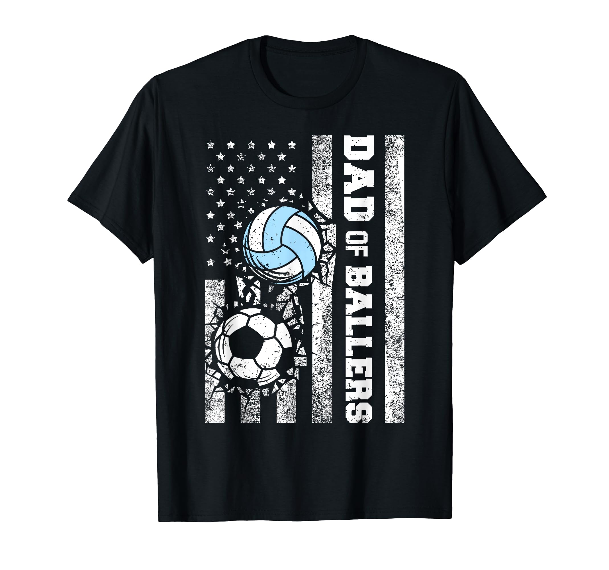 Dad Ballers Funny Usa Flag Soccer T-Shirt - Aesthetic Graphic for Adults - T-Shirt, Sweatshirt, Hoodie