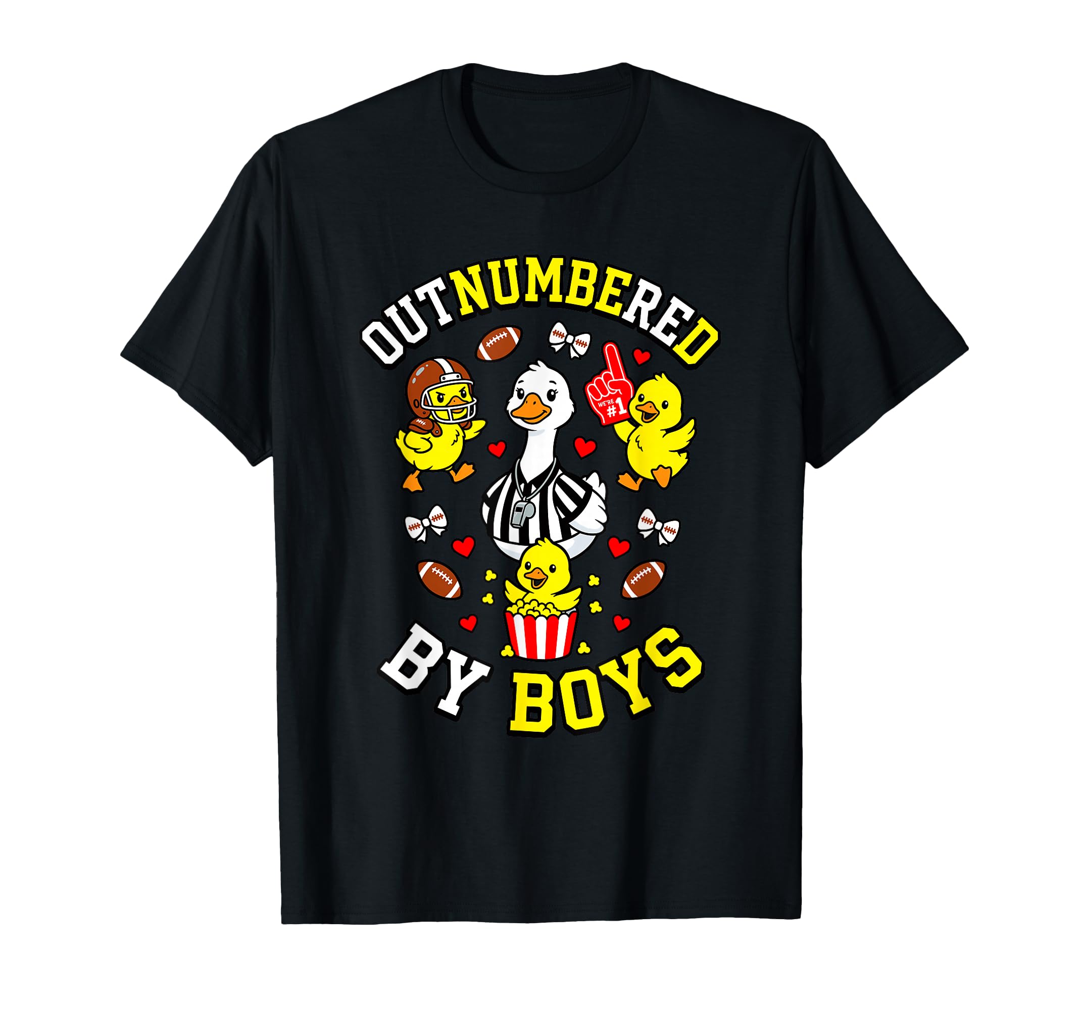 Outnumbered Ducklings Football T-Shirt - Minimalist Print for Adults - T-Shirt, Sweatshirt, Hoodie
