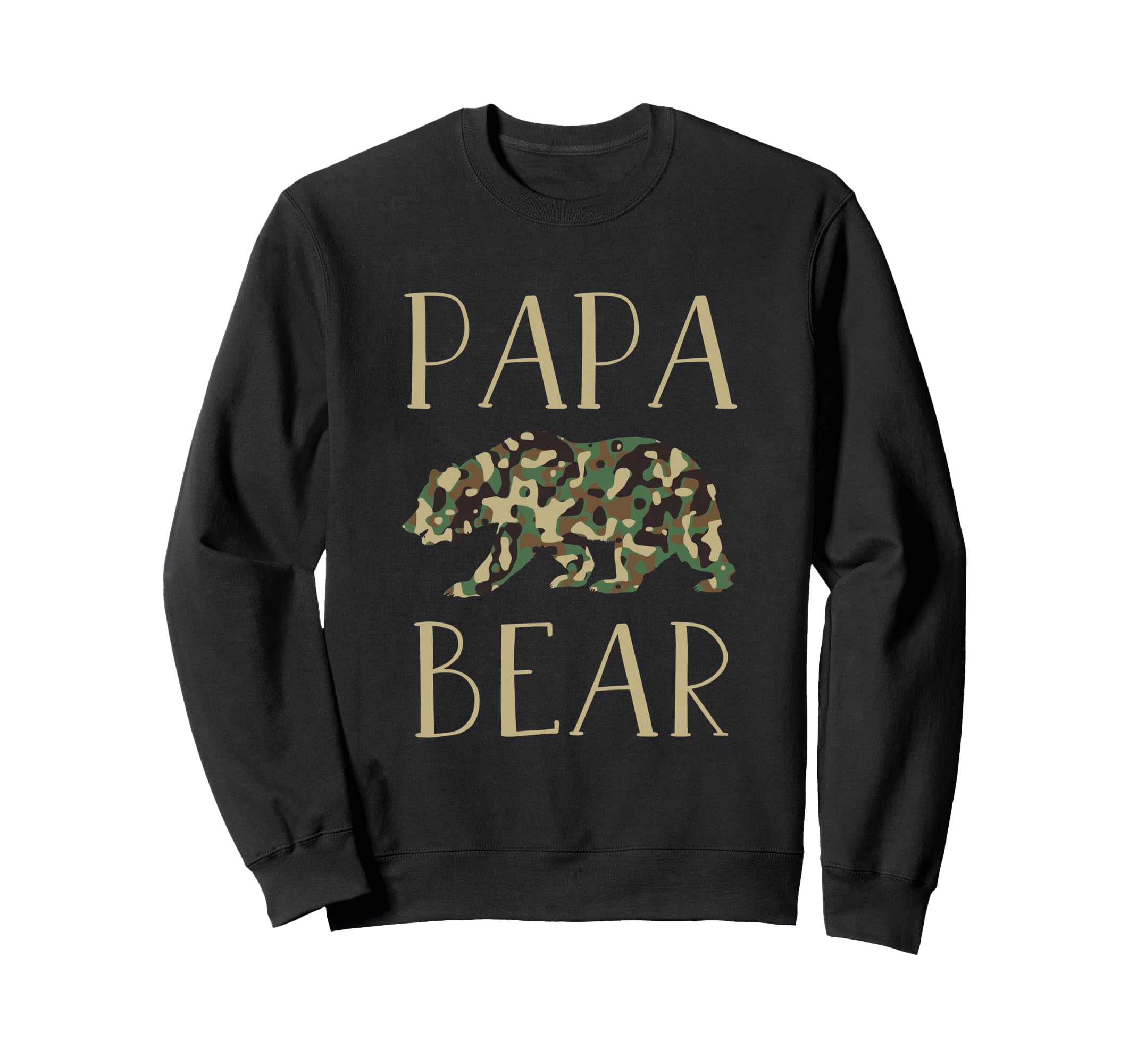 Papa Bear Camo I Family Matching Camo Sweatshirt - Graphic Print Unisex - T-Shirt, Sweatshirt, Hoodie