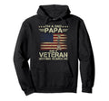 Dad Papa And Veteran Nothing Scares Me Hoodie - Unique Graphic Unisex - T-Shirt, Sweatshirt, Hoodie