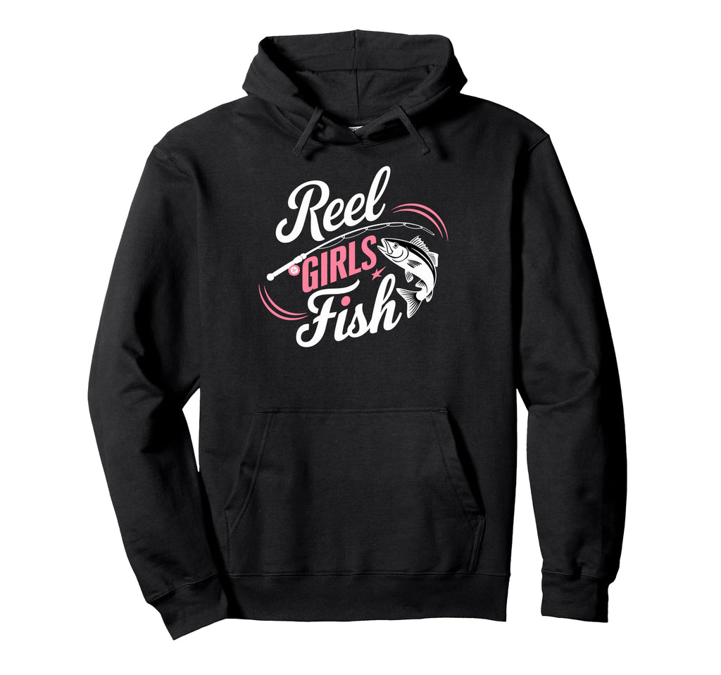 Reel Fish Fisher Mom Bass Fishing Fish Hoodie - Trendy Graphic for Adults - T-Shirt, Sweatshirt, Hoodie