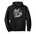 Reel Fish Fisher Mom Bass Fishing Fish Hoodie - Trendy Graphic for Adults - T-Shirt, Sweatshirt, Hoodie
