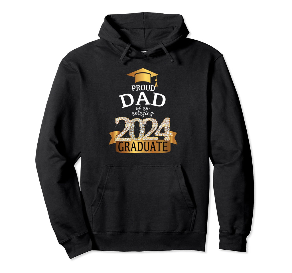 2024 Proud Dad Graduate I Yellow Hoodie - Trendy Graphic Men Women - T-Shirt, Sweatshirt, Hoodie