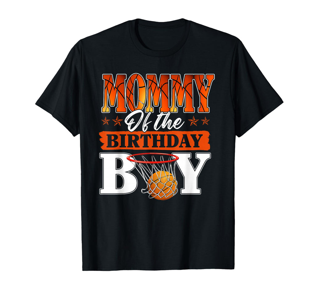 Basketball Mommy Birthday Family Matching T-Shirt - Minimalist Print Unisex - T-Shirt, Sweatshirt, Hoodie