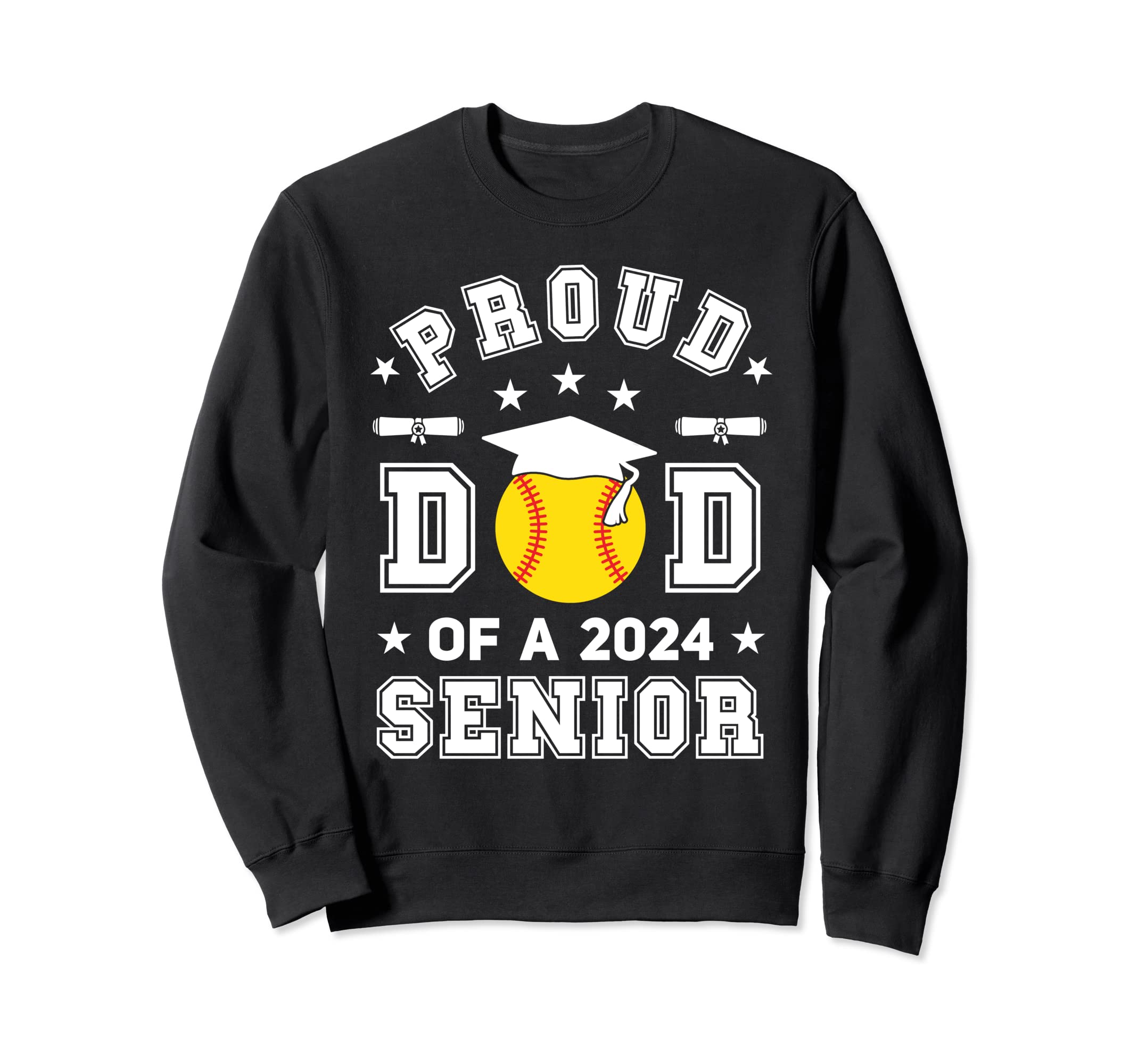 Proud Dad 2024 Senior Highschool Sweatshirt - Minimalist Print Unisex - T-Shirt, Sweatshirt, Hoodie