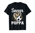 Soccer Poppa Leopard Heart Matching T-Shirt - Novelty Apparel for Adults - T-Shirt, Sweatshirt, Hoodie