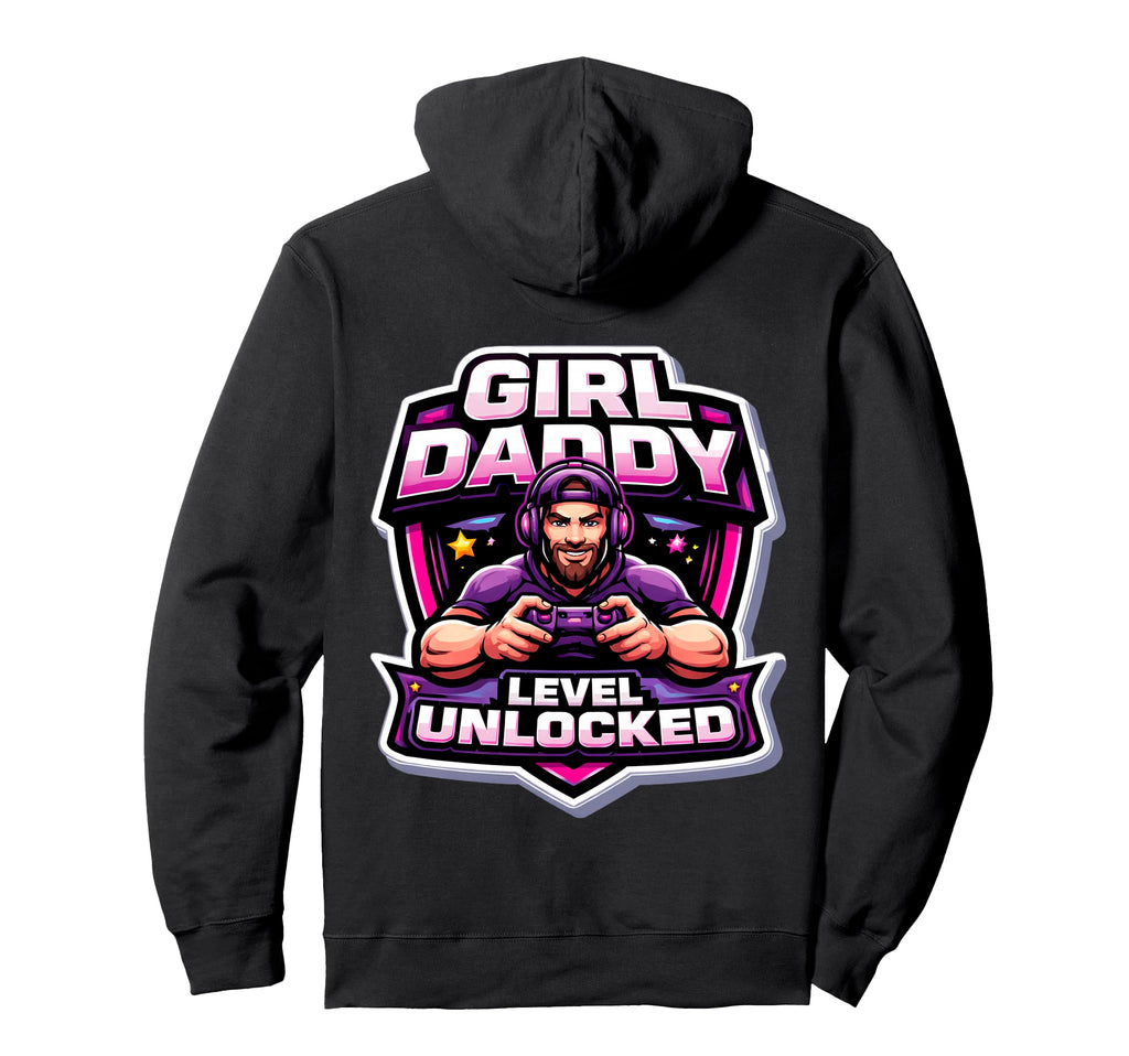 Daddy Level Unlocked New Father Dad Hoodie - Fun Novelty Design Unisex - T-Shirt, Sweatshirt, Hoodie